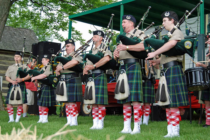 Bagpipes at the Strawberry Festival